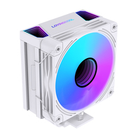 Lovingcool 2026 New Arrival White Black Air Cooling with 6pcs Direct Touch Heat Pipes Dual Tower Cooler TDP 220W 230W AMD INTEL
