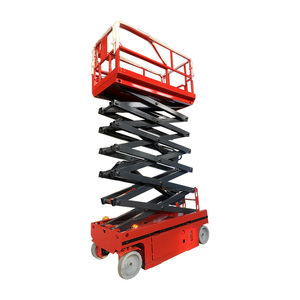 Plateforme de travail en hauteur WELIFTRICH Mini, élévateur à ciseaux électrique jusqu'à 6 m, conception hydraulique, capacité de charge de 300 kg, 4 roulettes pivotantes - Product Image 1