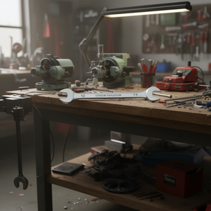 Clé fixe chromée Fervi 12x13mm en chrome vanadium poli miroir - Product Image 3