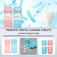 Tablettes de dentifrice à croquer probiotiques à marque privée en gros, saveur Wintergreen, naturelles, ingrédients biologiques, anti-caries, pour usage domestique