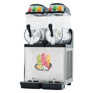 Machine à slush professionnelle en acier inoxydable à double réservoir, machine automatique à boissons glacées, 2 x 12 L, équipement pour jus et smoothies - Product Image 6