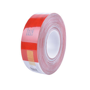 Светоотражающая лента NTC5807 DOT-C2, 2 дюйма x 150 футов, красно-белая призматическая светоотражающая пленка, самоклеящаяся светоотражающая лента для безопасности грузовиков - Product Image 4