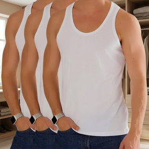 Débardeur de sport en coton respirant pour homme, tricoté, décontracté, grande taille, couleur unie, pour l'entraînement et le fitness - Product Image 4