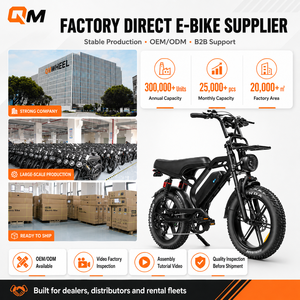 Bicicleta eléctrica urbana QMHEEL V20 Limited 48V con batería de litio, bicicleta de montaña eléctrica con neumáticos gruesos, Ebike, Italia, almacén en la UE, venta al por mayor B2B - Product Image 5