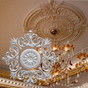 Moule de <span class=keywords><strong>plafond</strong></span> en polyuréthane Décoration de médaillon rose - Product Image 1