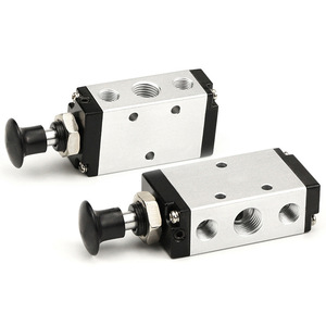 Vanne pneumatique manuelle Dde Dade 4R210 08 4R310 10 4R410 15 en aluminium pour circuit de gaz - Product Image 1