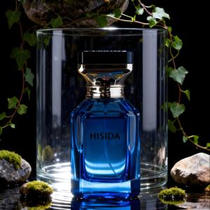 ขวดน้ำหอมแก้วทรงเหลี่ยมหรูหราสีน้ำเงิน ลดราคาพิเศษ ขนาด 30 มล. 50 มล. 100 มล. พร้อมกล่อง - Product Image 4