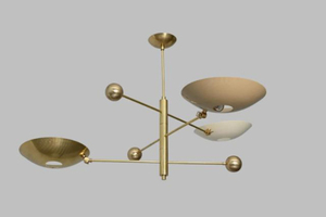Lámpara de Techo Sputnik de Latón MCM Hecha a Mano, 3 Luces, Decoración Moderna para el Hogar, Lámpara Colgante - Product Image 4