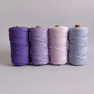 Cordon Macrame Hilo 3 plis 4mm en coton de haute qualité pour le tricotage de sacs - Product Image 4