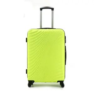 New Product Fluorescent Yellow Business Travel Luggage With Wheels ABS Trolley Luggage Suitcase Set