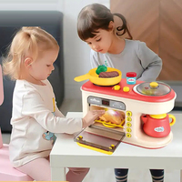 Jouet de cuisine d'imitation avec cuisinière, ensemble de jeu de simulation d'appareils électroménagers avec lumière et musique, accessoires alimentaires pour jeu de rôle pour enfants