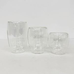 Vasos de Vino Transparentes de Doble Pared de Borosilicato de Alta Calidad, Preperforados, de 8oz, 12oz y 15oz, para Decoración con Purpurina - Product Image 2