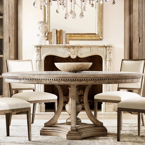 Mỹ nóng bán nhà máy bán buôn sang trọng phòng ăn <span class=keywords><strong>St</strong></span>. <span class=keywords><strong>James</strong></span> vòng bàn ăn rắn gỗ ghế ăn sang trọng - Product Image 6