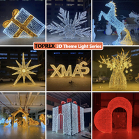 Sculpture lumineuse LED 3D sur le thème du cinéma, motif personnalisé, pour extérieur, commerce, monument, marché de Noël, centre commercial