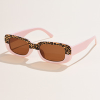 Petites Lunettes de Soleil Rectangulaires en PC 2026 Unisexe Motif Léopard Hommes et Femmes Protection UV400
