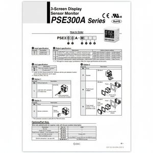 SMC นิวเมติกส์เซ็นเซอร์ดิจิตอลมอนิเตอร์เซ็นเซอร์ความดัน PSE300A - Product Image 1