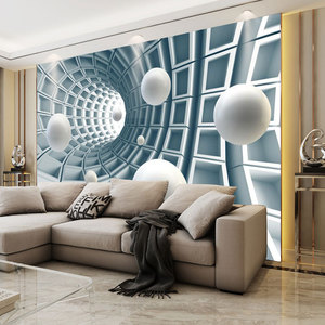 Simple géométrique Tv canapé fond mur papier peint bleu papier peint moderne Film et télévision revêtement mural personnalisé Mural - Product Image 5