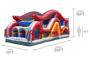 Obstáculo Inflable Comercial con Forma de Sombra, Incluye 7 Piezas para Niños, Castillo Inflable con Tobogán - Product Image 3