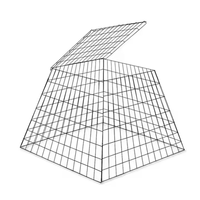 Cage à poules pliable portable en fil de fer galvanisé de haute qualité, revêtement PVC, couleur antirouille, avec portes latérales et supérieure