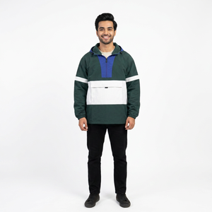 Wholesale Plus Size Sportswear Windbreaker Contrast Color Hooded Trendy Men's Casual Windbreaker Windproof Jacket Breathable - Product Image 1