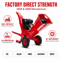 Broyeur de branches industriel 15HP, déchiqueteuse de bois robuste pour l'agriculture, l'aménagement paysager et la foresterie