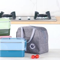 Nouvelle conception Contenant de stockage alimentaire à double couche grande capacité Boîte à lunch en acier inoxydable Poignée en silicone Porte-aliments en métal