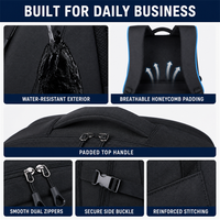 Sac à dos professionnel OEM avec port de chargement USB, résistant à l'eau, rangement multicouche pour ordinateur portable, idéal pour le bureau, les trajets quotidiens, les voyages et le travail