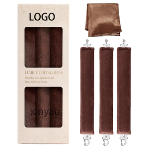 Set de Rizos sin Calor con Logotipo Personalizado, Rizadores de Pelo de Terciopelo Jumbo para Dormir, Varillas de Rizado sin Calor Suaves para Todo Tipo de Cabello - Product Image 1