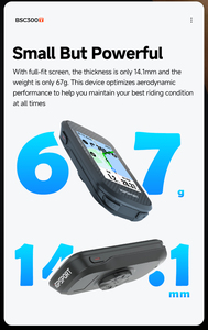 Ordinateur de vélo numérique sans fil BSC300T avec GPS, <span class=keywords><strong>compteur</strong></span> de vitesse, navigation d'itinéraire Ant+, chronomètre et odomètre <span class=keywords><strong>pour</strong></span> le cyclisme - Product Image 5