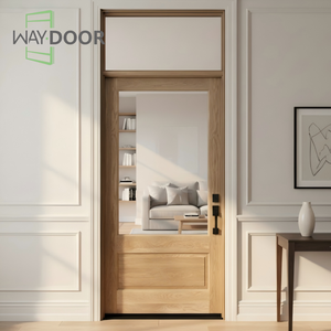 <span class=keywords><strong>Porte</strong></span> d'entrée simple moderne en bois avec transom en verre, certifiée qualité, en acajou, pin, chêne, bois massif, <span class=keywords><strong>porte</strong></span> extérieure - Product Image 1