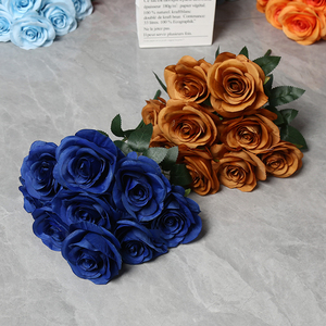 Material para Arranjo Floral DIY Monet Garden com 9 Cabeças de Rosa, Flor de Simulação Artística com Textura Estereoscópica Muito Realista - Product Image 1