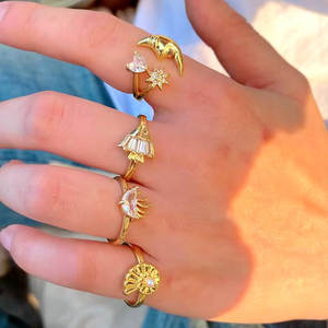 แหวนเพชร CZ ชุบทองสำหรับ CH-LHP1959แหวนทางศาสนาแหวนชุบทองปรับได้ขายส่งแหว<span class=keywords><strong>นก</strong></span>ว้างสำหรับ<span class=keywords><strong>นก</strong></span> CZ - Product Image 4