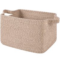Panier de rangement rectangulaire en corde de coton tressée, ouvert en dessus, pour bureau, 13 po de long x 9,85 po de large x 9 po de haut, organisateur domestique