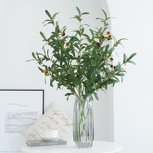 Branches d'olivier à dix branches, plantes vertes artificielles, fleurs en soie, haute simulation, décoration de mariage, décoration intérieure, accessoires d'extérieur - Product Image 1