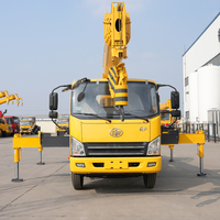 Camion-grue mobile FAW Jiefang de marque JQCM, neuf, 5 tonnes, 8 tonnes, avec télécommande, grue à bras télescopique