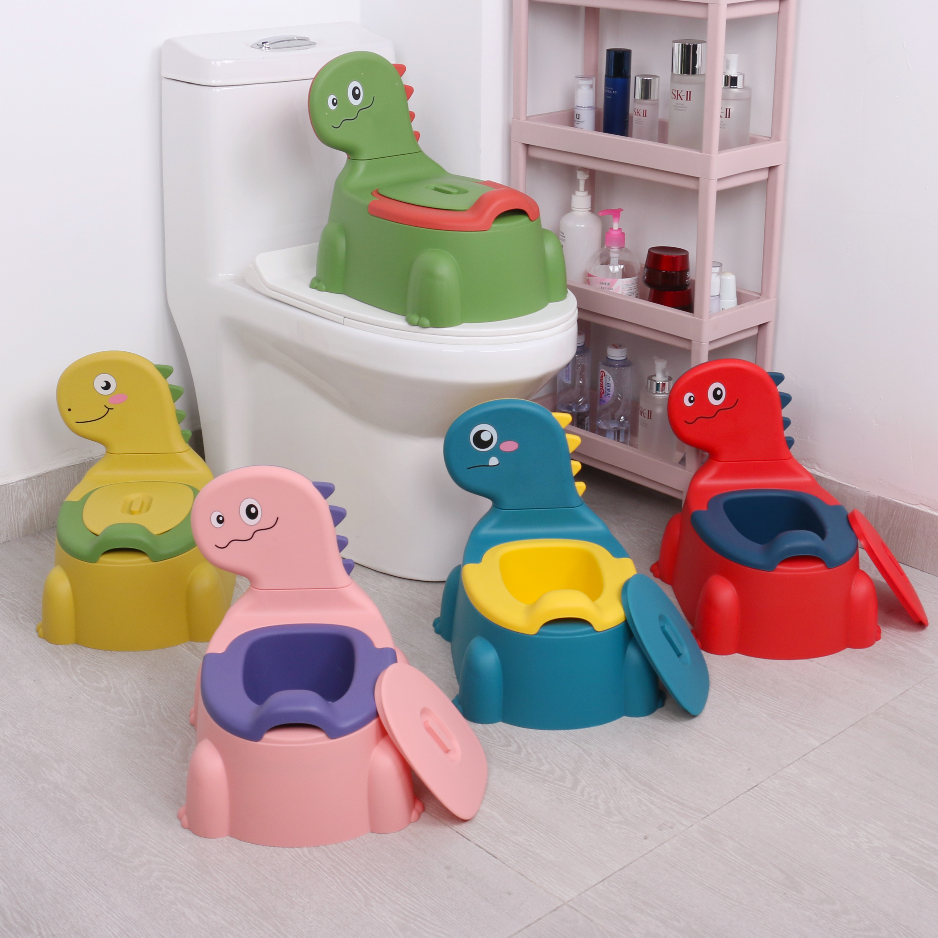 Dinosaurier Töpfchen Trainings sitz Baby Toiletten Sitz Separate Dino Baby Training Töpfchen Stuhl für Kleinkinder Tragbare Töpfchen Toilette