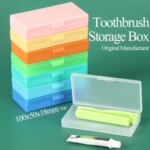 SUNSHING Foldable Toothbrush Case Small Travel Plastic Toothbrush <b>Storage</b> Portable Oral Care <b>Box</b> Kids Tooth Brush Container - Product Image 1