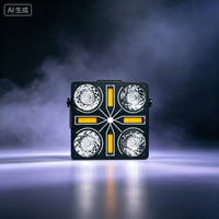 STSLITE-350W Projecteur LED COB 4 Yeux RGBW + 4 Panneaux LED Ambrés DMX512 Éclairage de Scène Modulable pour Mariages et Clubs