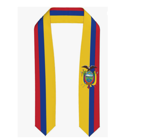 <span class=keywords><strong>Ecuador</strong></span> Graduation Mall Bandera nacional Graduación Estola Bordado Faja para estudiar a bordo de estudiantes internacionales - Product Image 1