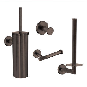 Soporte para escobilla de baño, 4 juegos, soporte de papel higiénico de acero inoxidable montado en la pared, juegos de accesorios de baño, juegos de soporte para cepillos de limpieza - Product Image 4