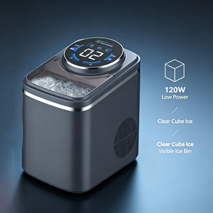 Machine à glaçons portable 16 kg/jour, machine à glaçons carrés avec panneau numérique pour la maison et <span class=keywords><strong>les</strong></span> fêtes - Product Image 5