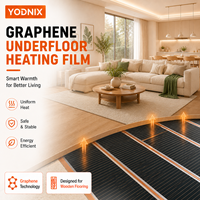 Système de chauffage électrique par film chauffant en graphène YODNIX 220W à économie d'énergie pour sols en carrelage intérieurs