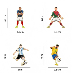 Pins Esmaltados de <span class=keywords><strong>Estrellas</strong></span> del Fútbol 2026: Insignias de Messi, Ronaldo, Neymar, Mbappé para Fans del Torneo de Fútbol de EE. UU., Canadá y México - Product Image 3