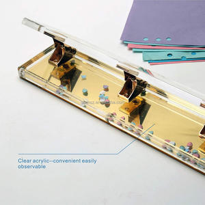 Văn phòng trường học Studio A4 A5 giấy 10 tấm Công suất vàng màu ba lỗ Acrylic Máy tính để bàn giấy đấm - Product Image 5