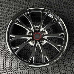 Jantes forgées de style Beadlock 17/18 pouces à 5 trous, finition noire brillante usinée, 5x114.3 pour Ford Mustang, Chevy <span class=keywords><strong>Camaro</strong></span>, Dodge Challenger - Product Image 6