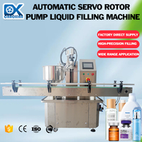 Machine de remplissage et de bouchage automatique à servomoteur pour bouteilles de 500 ml d'huile essentielle parfumée naturelle avec pompe à engrenages et ligne de capsulage