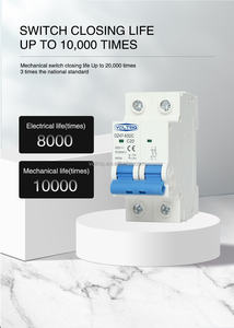 Прямая заводская цена 2P DC MCB 32A 40A 63A серии миниатюрный выключатель безопасности Электрический Disjoncteur Disjuntor Disyuntor - Product Image 6