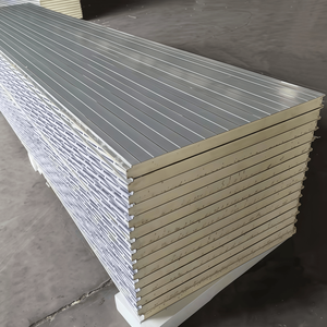 Paneles Sándwich de Lana de Roca Metálica Ignífuga de Alta Calidad de 100 mm para Techos de Almacenes y Aislamiento de Paredes en Proyectos de Ingeniería - Product Image 3