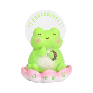 Yu Mo Craft Joyful Lotus Resin Figurine <b>Mini</b> Decor Home Office <b>Desk</b> Gift Lighted Healing Decoration - Product Image 4