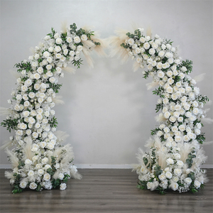 Rose Floral Entrance Arch Gate Wedding Stand <b>Flower</b> Arrangement Arch for Backdrop Wedding Floral Arch - Product Image 1